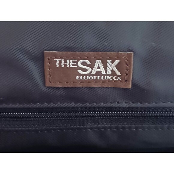 The Sak Elliott Luca Blk/White Tweed Top Handle Shoulder Bag Snap Lock Bow Trim - Picture 9 of 11